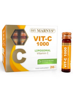 Marnys Vit-C 1000 – Liposomal Vitamin C 1000 mg – Immune Support & Antioxidant Protection, Drinkable Vial