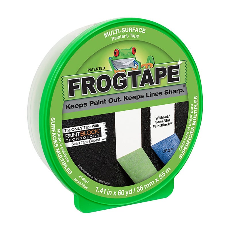 FROGTAPE CF 120 Painter's Tape, Multi-Surface with PAINTBLOCK, 36mm x 55m, Green, 1 Roll (202944) - Image 1