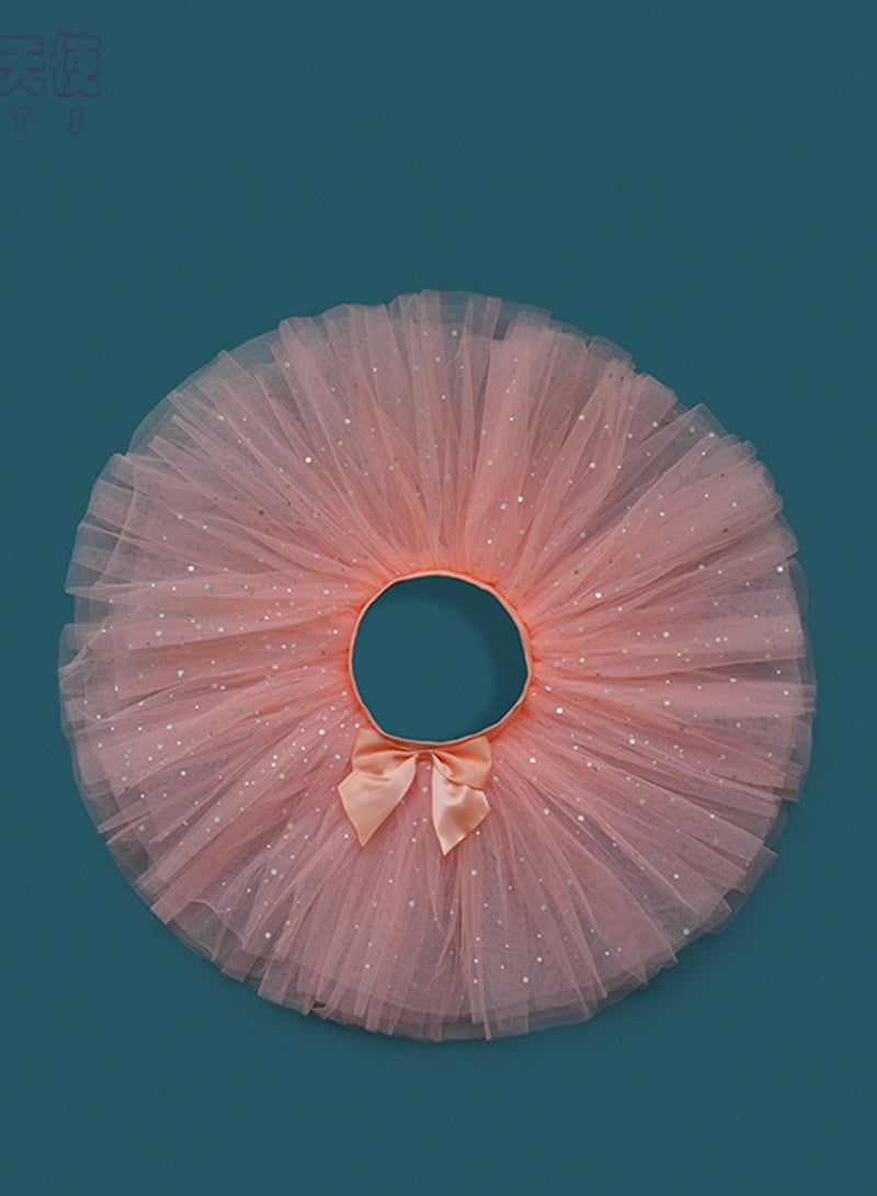 Loquat Tutu Skirt 50s Vintage Ballet Bubble Dance Skirts Tulle Tutu Skirt Costume for Cosplay Party Orange  - Image 2