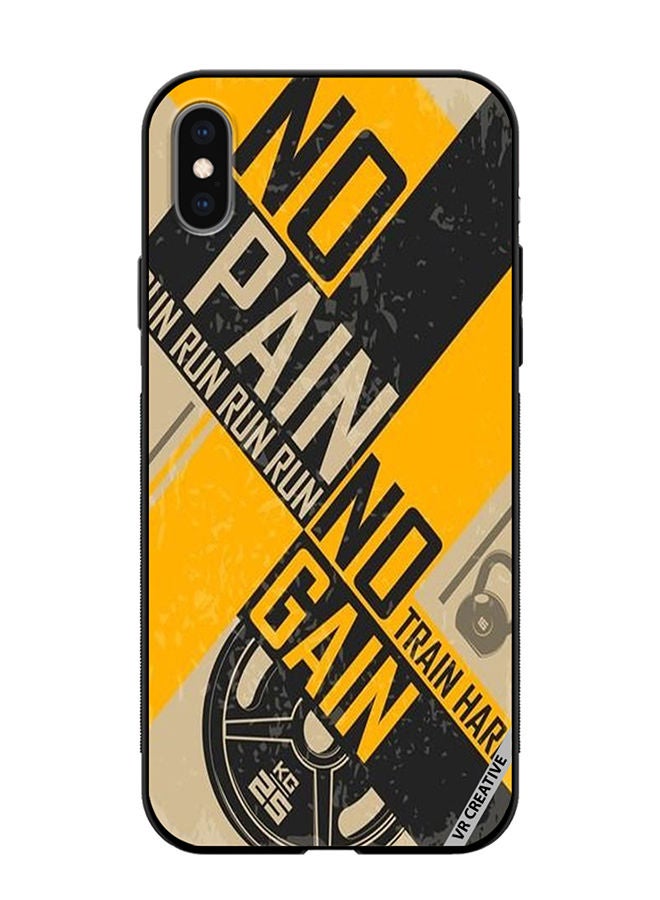 VR CREATIVE Protective Case Cover For Apple iPhone XS Max No Pain No Gain Design Multicolour - Image 1