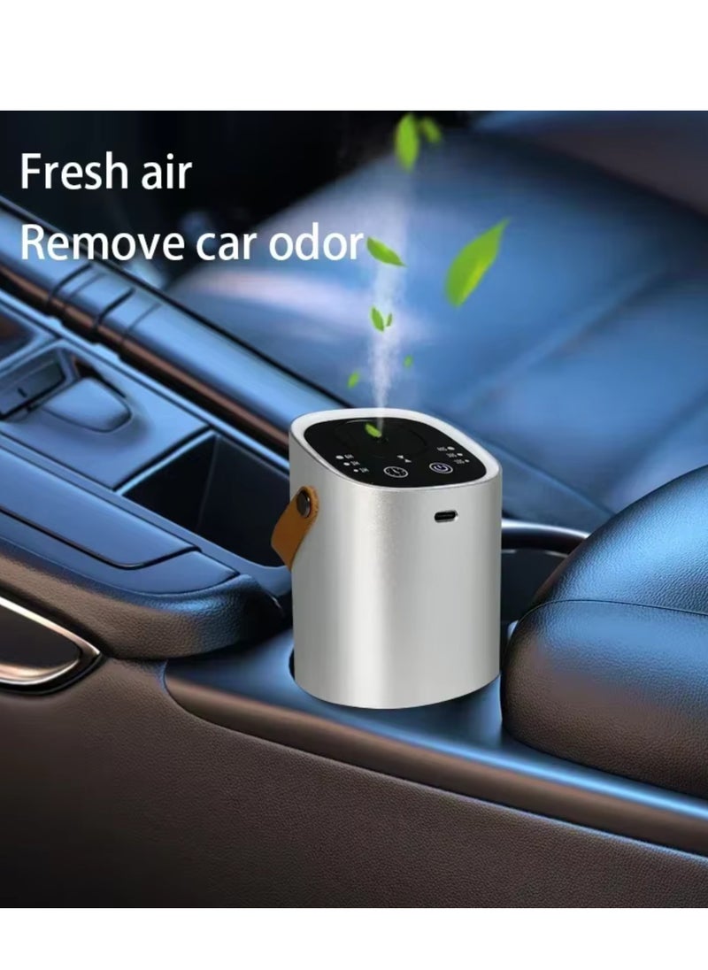 xinzhen - Portable USB Car Aromatherapy Diffuser Gold, Intelligent Touch Screen, Waterless Aroma Machine for Automatic Relaxation, Car Charger Compatible, Compact Design for Easy Use - Image 1