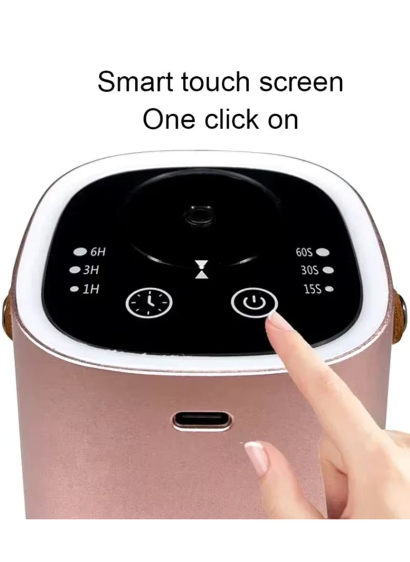 xinzhen - Portable USB Car Aromatherapy Diffuser Gold, Intelligent Touch Screen, Waterless Aroma Machine for Automatic Relaxation, Car Charger Compatible, Compact Design for Easy Use - Image 1