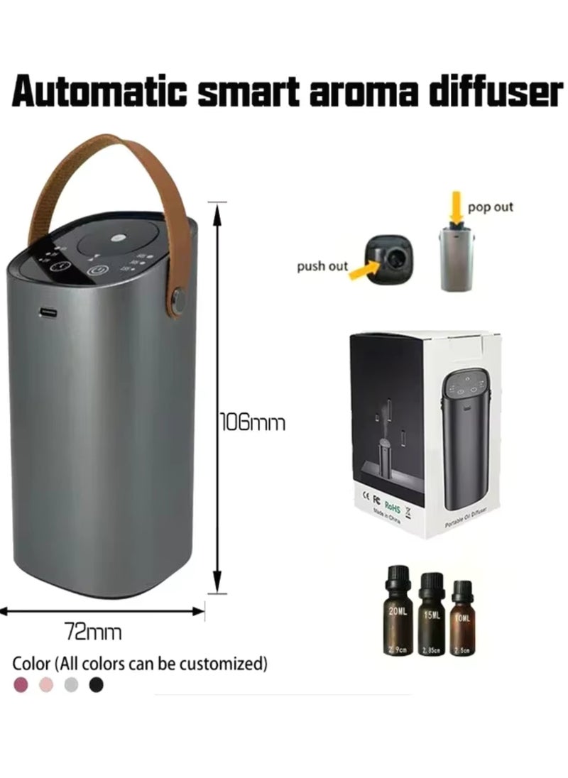 xinzhen - Portable USB Car Aromatherapy Diffuser Gold, Intelligent Touch Screen, Waterless Aroma Machine for Automatic Relaxation, Car Charger Compatible, Compact Design for Easy Use - Image 1