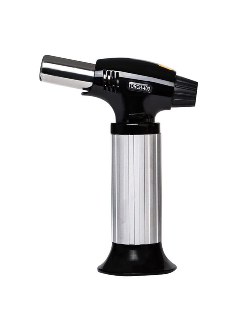 Generic - Cooking Torch, Kitchen Food Torch for Crème Brûlée, Baking, Dessert and Searing, Butane Torch Lighter, Blowtorch with Lock and Adjustable Flame Cooking (Butane Gas Not Included), Black - Image 1