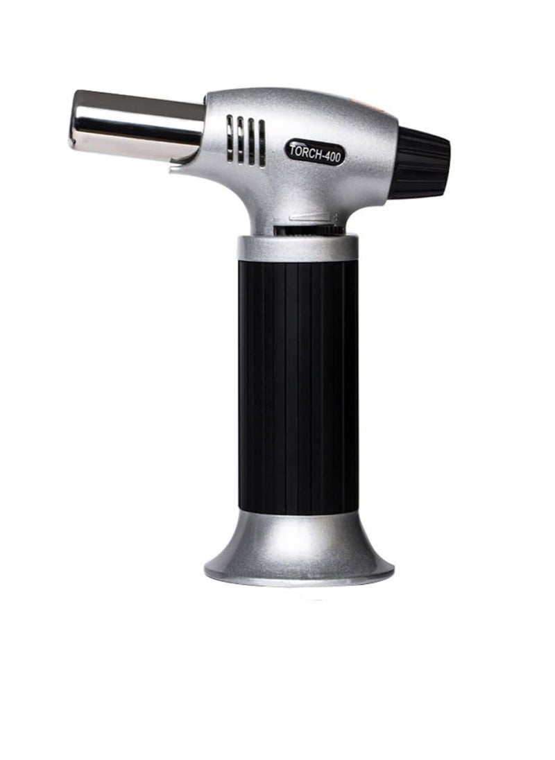 Generic - Cooking Torch, Kitchen Food Torch for Crème Brûlée, Baking, Dessert and Searing, Butane Torch Lighter, Blowtorch with Lock and Adjustable Flame Cooking (Butane Gas Not Included), Black - Image 1