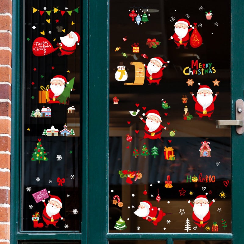 Christmas Glass Stickers Christmas Series Stickers Shopping Mall Glass Door And Window Decoration Static Stickers - Image 4