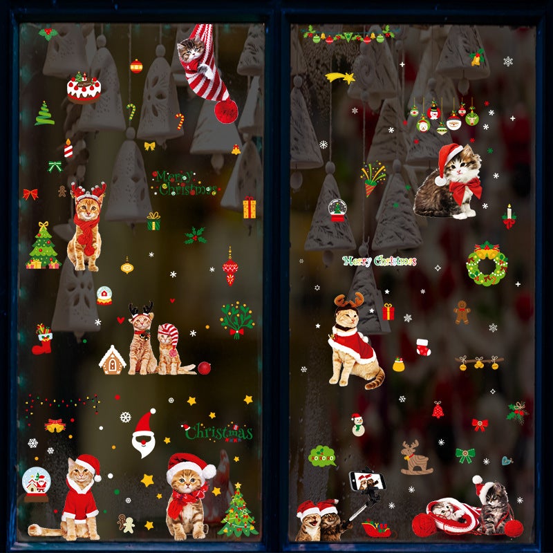 Christmas Glass Stickers Christmas Series Stickers Shopping Mall Glass Door And Window Decoration Static Stickers - Image 3