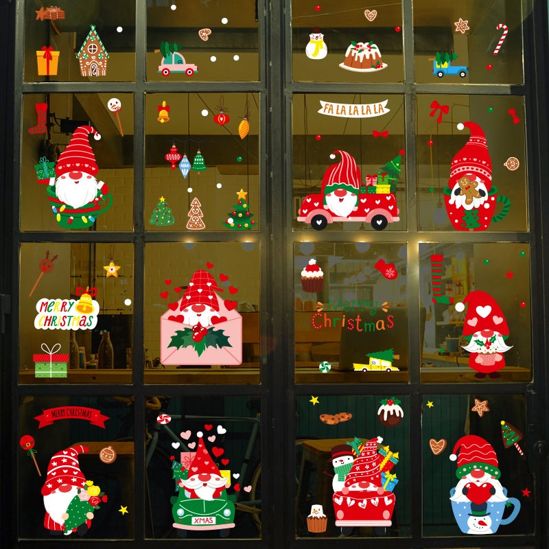 Christmas Glass Stickers Christmas Series Stickers Shopping Mall Glass Door And Window Decoration Static Stickers - Image 5