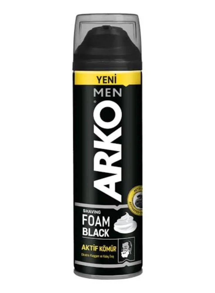 Shaving Foam Blak With Charcoal 200 Ml