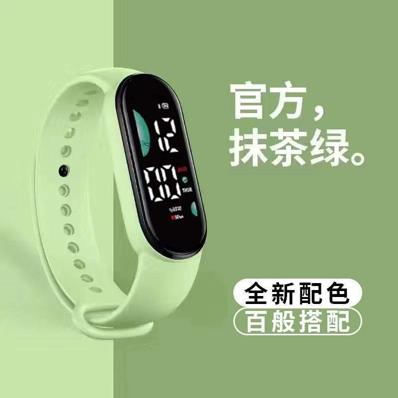 Factory Direct Sales New in Stock m 9LED electronic watch fashion male and female students leisure sports waterproof touch skin color - Image 5