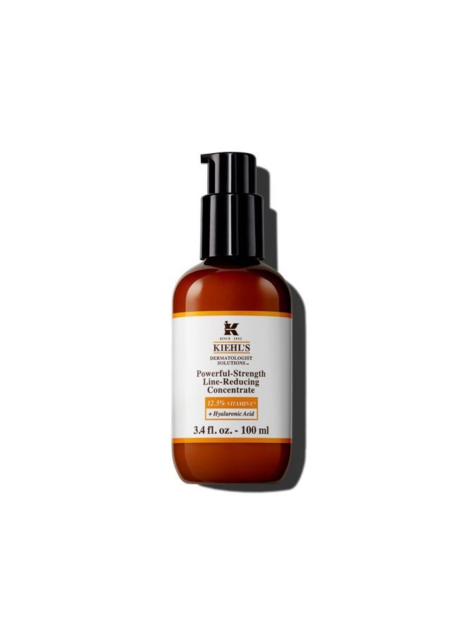Kiehl's Powerful-Strength 12.5% Vitamin C Serum, Line-Reducing Concentrate for Face, Boosts Radiance & Firmness, Smooths & Plumps Skin, with Hyaluronic Acid, Dermatologist-Tested - 3.4 fl oz  - Image 1