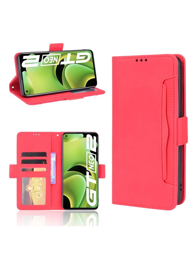 اس-توب جراب لهاتف OPPO Realme GT Neo2 مصنوع من الجلد بتصميم عجل مع حامل وفتحات للبطاقات وإطار للصور - Image 1