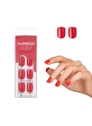 KISS imPRESS No Glue Mani Press On Nails Color Corally Crazy Orange Short Size Squoval Shape Includes 30 Nails Prep Pad Instructions Sheet 1 Manicure Stick 1 Mini File - pzsku/Z6F593FBF307586974257Z/45/1746219801/12805382-de82-450b-9677-ab005ecd47e6