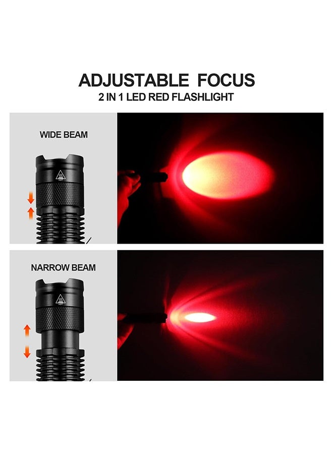 Tersely [2-Pack] Red LED Flashlight, Powerful Single Mode Light SK68 LED Torch Scalable Red Light Flashlight for Astronomy, Aviation, Night Observation - Image 3