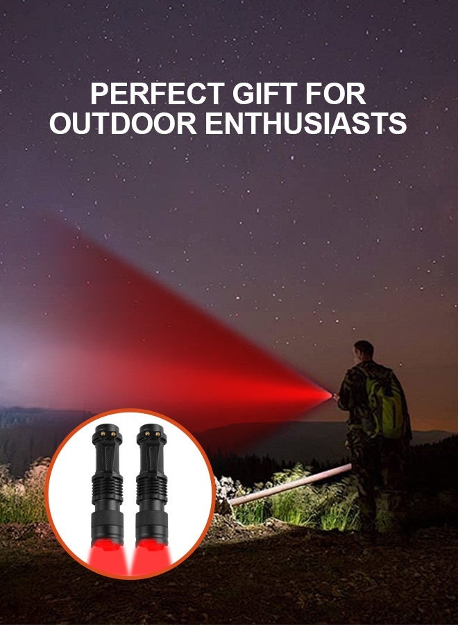 Tersely [2-Pack] Red LED Flashlight, Powerful Single Mode Light SK68 LED Torch Scalable Red Light Flashlight for Astronomy, Aviation, Night Observation - Image 5