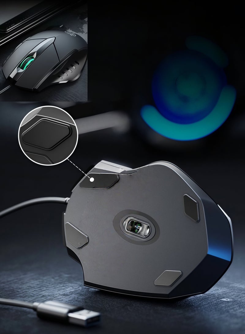 Silent wired mouse: non-slip, wear-resistant, precise control for peace of mind.  - Image 3