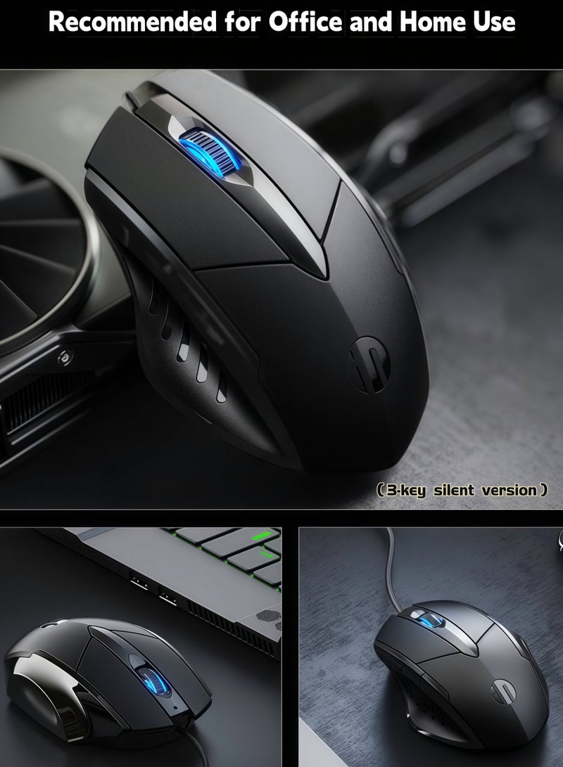 Silent wired mouse: non-slip, wear-resistant, precise control for peace of mind.  - Image 4