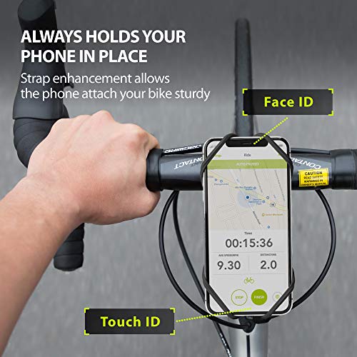 BONE حامل الهاتف للدراجات BONE】 Bike Tie Pro 4 لحمل الهاتف للدراجات، حامل هاتف للدراجات لتثبيته على الساق، يناسب الهواتف المحمولة من 4.7" إلى 7.2"، حامل هاتف خفيف للغاية للدراجات النارية، مصمم لملحقات الدراجات الهوائية - أسود - Image 4