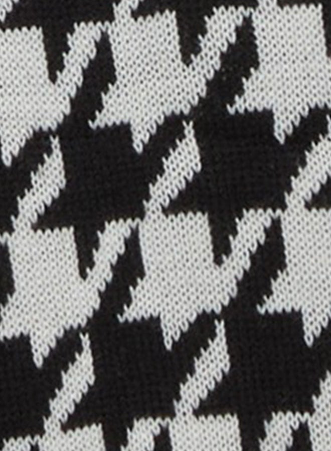 بينيتون بنطلون بنات محبوك بنقشة كلابية - Image 2