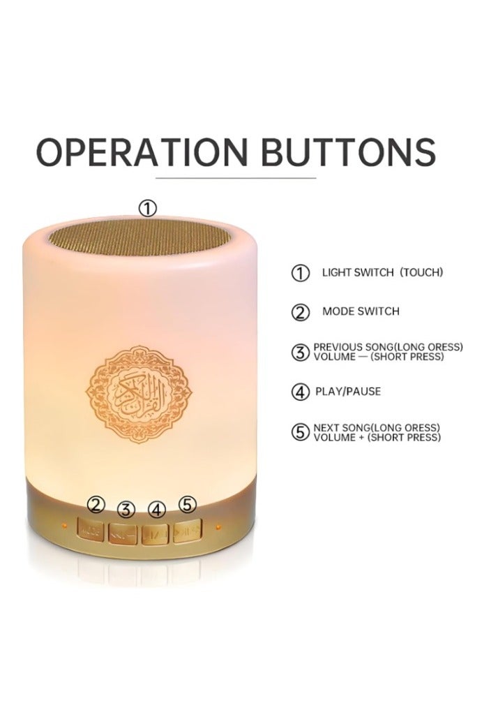 لومك مصباح لمسي مع مشغل MP3 لتعلم القرآن وسماعة قرآن مع تطبيق - Image 3