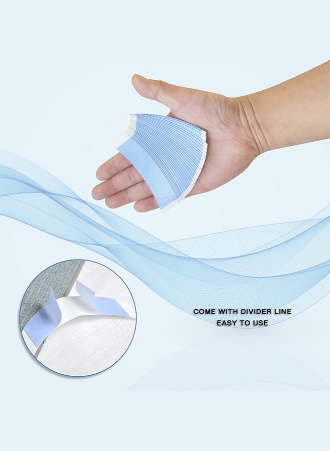 بونيتو 36 قطعة شريط لاصق للشعر المستعار، شريط لاصق قوي مقاوم للماء على الوجهين للشعر المستعار، شريط لاصق للشعر المستعار من الدانتيل الأمامي لشعر مستعار أمامي من الدانتيل مقاوم للماء (لون أزرق (1/4)) - Image 3