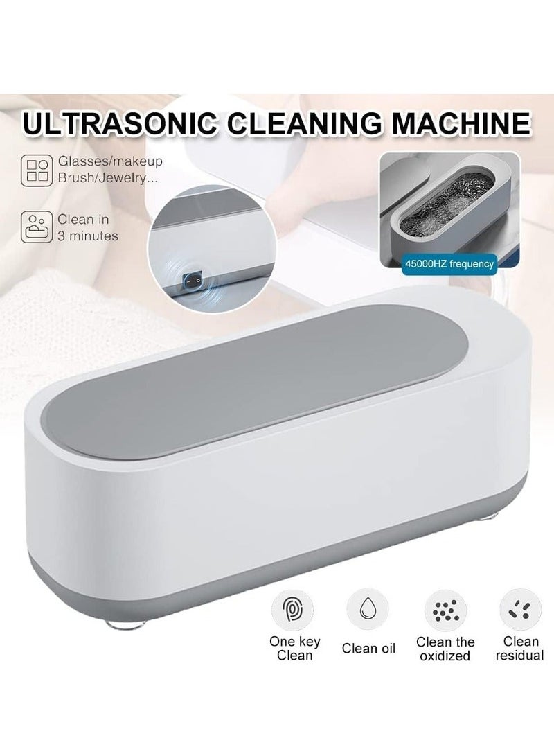 ltrasonic Jewelry Cleaner,Portable Household Professional Ultrasonic Cleaning Machine for Eye Glasses, Watches, Ring,Silver, Earrings, Necklaces, Coins, Razors, Bracelets (Assorted Color) - Image 1