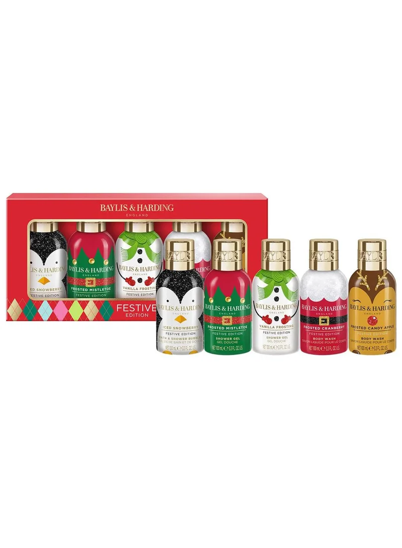 Baylis & Harding Festive Edition Luxury Bathing Gift Set | Assorted Holiday Bath and Body Collection | Vegan Friendly, Pampering Gift for Men and Women