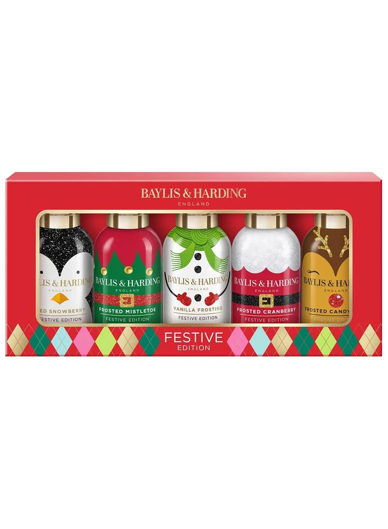 Festive Edition Luxury Bathing Gift Set | Assorted Holiday Bath and Body Collection | Vegan Friendly, Pampering Gift for Men and Women