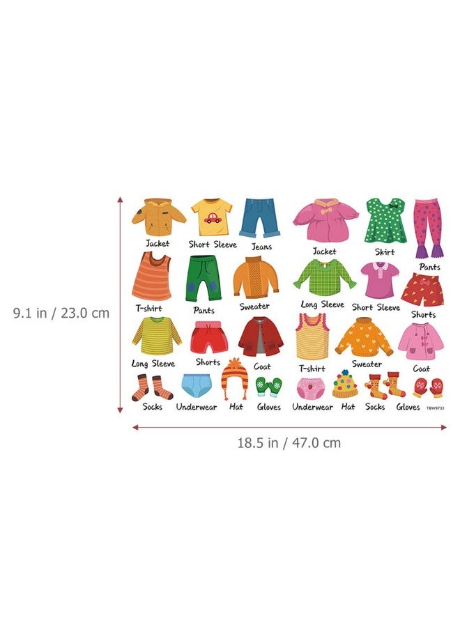 Toddmomy 2sets Cloth Organizing Stickers Decals Drawer Labels Sort Girl Room Clothes Sticker Girls Kids Home Decoration and Dresser Bedroom Classification Labels - Image 2