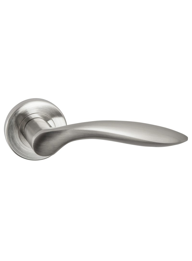 Yale Apollo Rose Lever Handle with Keyhole  Satin Nickel, for Internal Doors  Model35ZRA027CE2201  - Image 1