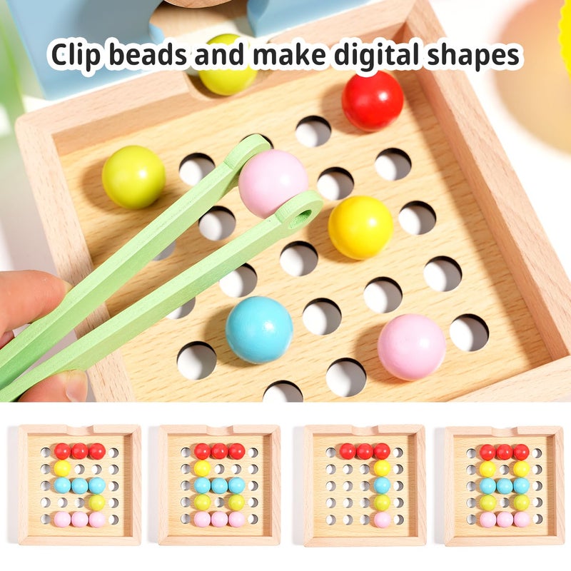 QimuMku 9.6" Wooden Gumball Machine Counting Montessori Toys for 3 4 5 Years Old Boys Girls, Toddler Preschool Learning Activities Toy for Kids Ages 4-8, Birthday Gifts Sensory Toys - Image 4