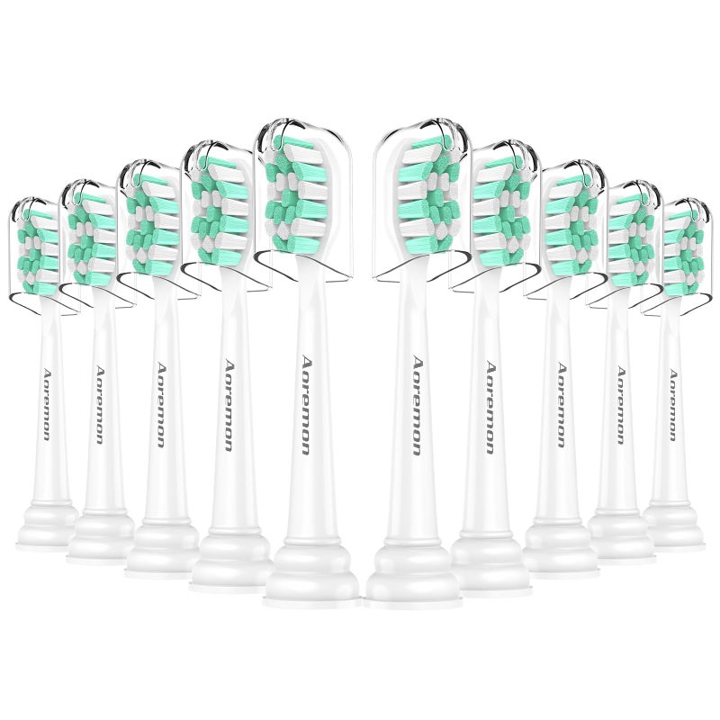 Aoremon Replacement Heads for Philips Sonicare c2 c1 Brush Head Compatible with Phillips Sonicare and More Clickon Electric Toothbrush 10 Pack