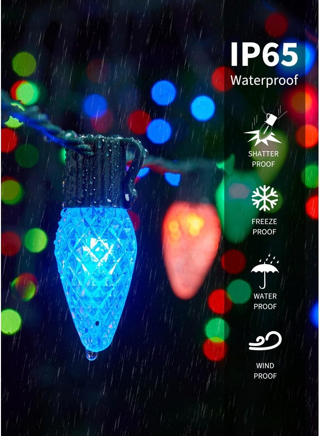 برايتاون أضواء LED C9 لعيد الميلاد في الهواء الطلق من Brightown، 100 مصباح LED RGB ذكي لشجرة عيد الميلاد مع مزامنة الموسيقى والتحكم في التطبيق بنفسك، أضواء C9 مقاومة للماء وقابلة للتوصيل للمنزل والفناء الداخلي وديكور عيد الميلاد  - Image 5