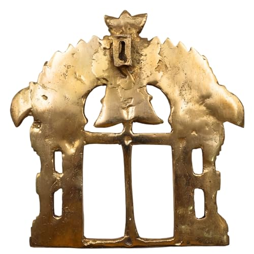 Bhunes Brass Brass Prabhavali Frame for Idol Murti Arch Temple Pooja Mandir Alangaram Tiruvachi Swamy Vigraha Home Decor South Indian Kerala Tamil, Gold, 8 Inch, 1 Piece - Image 5