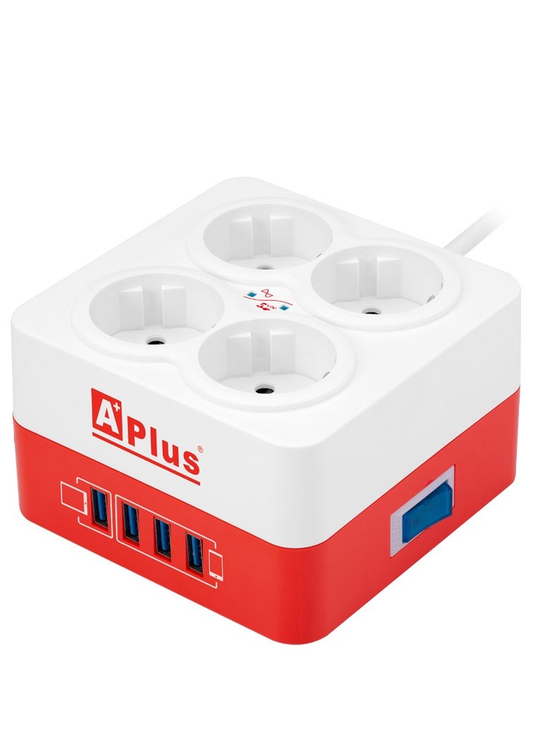 APLUS - Home Appliance Surge Protector 10A surge protector, provides overload protection with power switch with resettable battery breaker. - Image 1