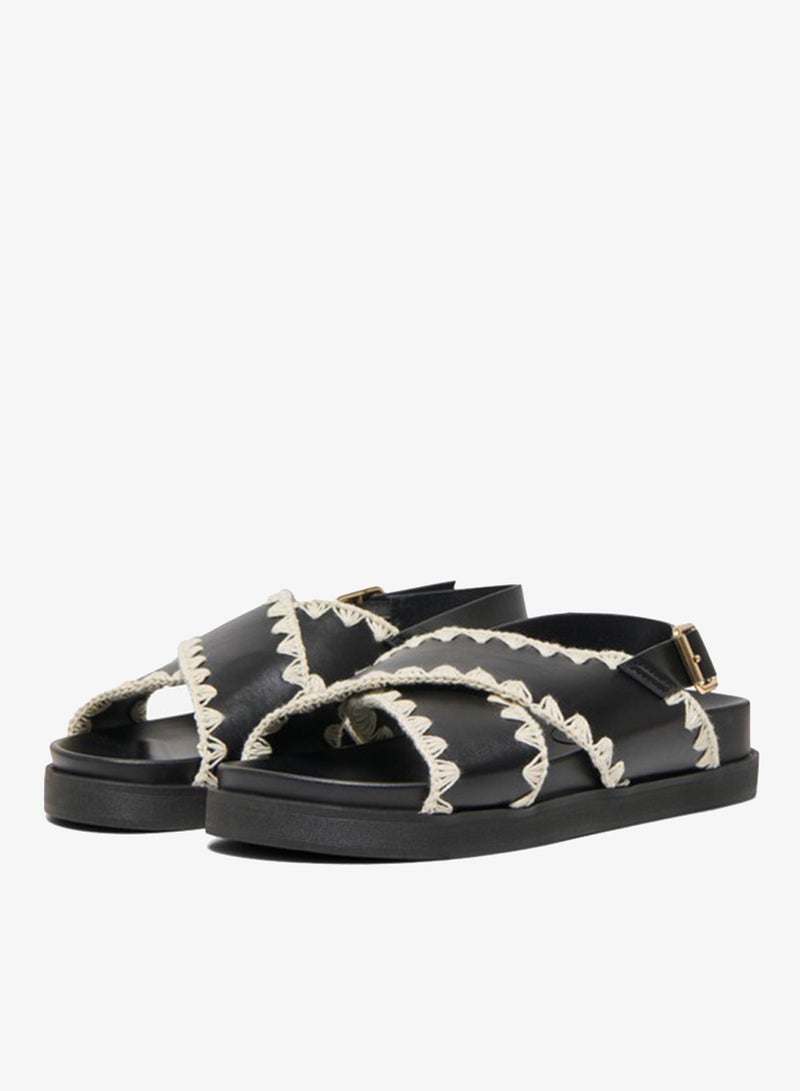 ONLY Zigzag Weave Slingback Sandals - Image 3