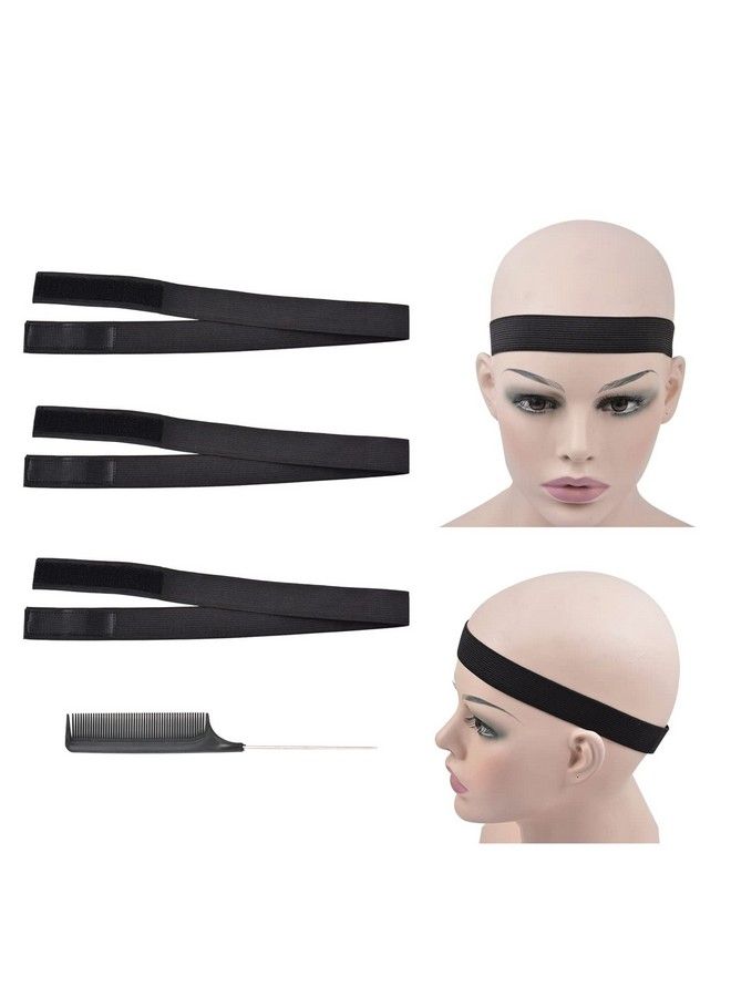 YTBYT 3 Pcs Elastic Band Lace Melting Bands Adjustable Wig Headbands For Lace Frontal Laying ( Width 1 Inch ) - Image 2