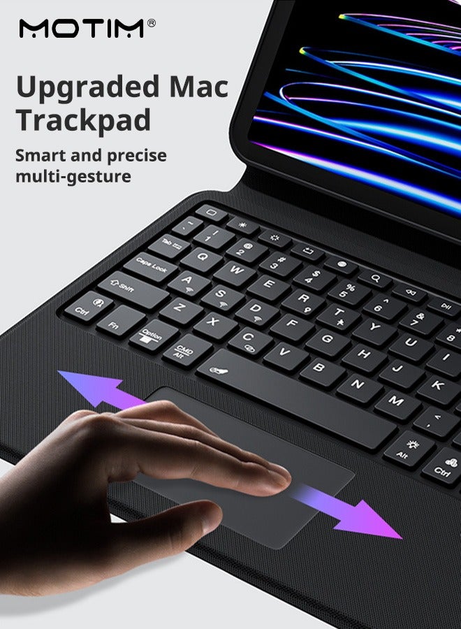 Motim iPad Air 11 inch Keyboard Case (M3/M2, 2025/2024)iPad Pro 11"/Air 5th/4th Gen 10.9", iPad Backlit Keyboard Case with Detachable Magnetic Stand, Portrait/Landscape View Modes, Rotatable Screen, Multi-Touch Trackpad - Image 4