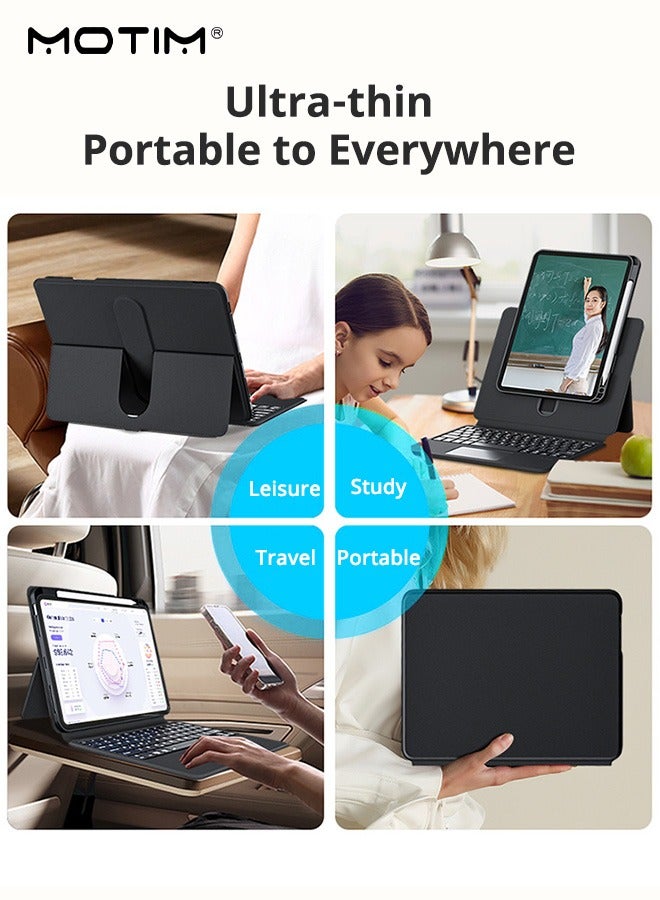 Motim iPad Air 11 inch Keyboard Case (M3/M2, 2025/2024)iPad Pro 11"/Air 5th/4th Gen 10.9", iPad Backlit Keyboard Case with Detachable Magnetic Stand, Portrait/Landscape View Modes, Rotatable Screen, Multi-Touch Trackpad - Image 5