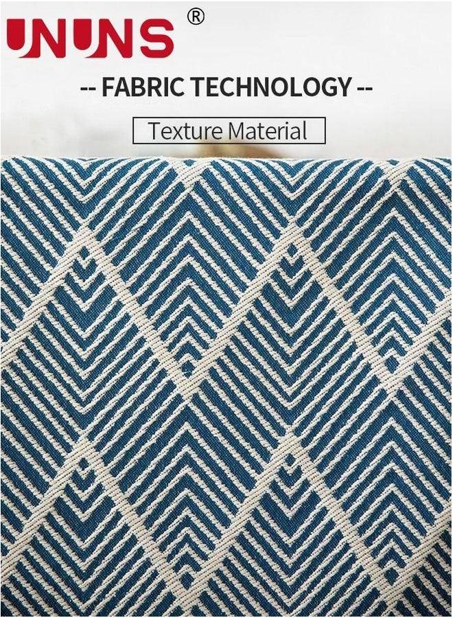 UNUNS Table Runner,13x87 Inches Navy Wave Pattern Runner With Tassel,Geometry Holiday Coffee Farmhouse Style For Dining Room - Image 5