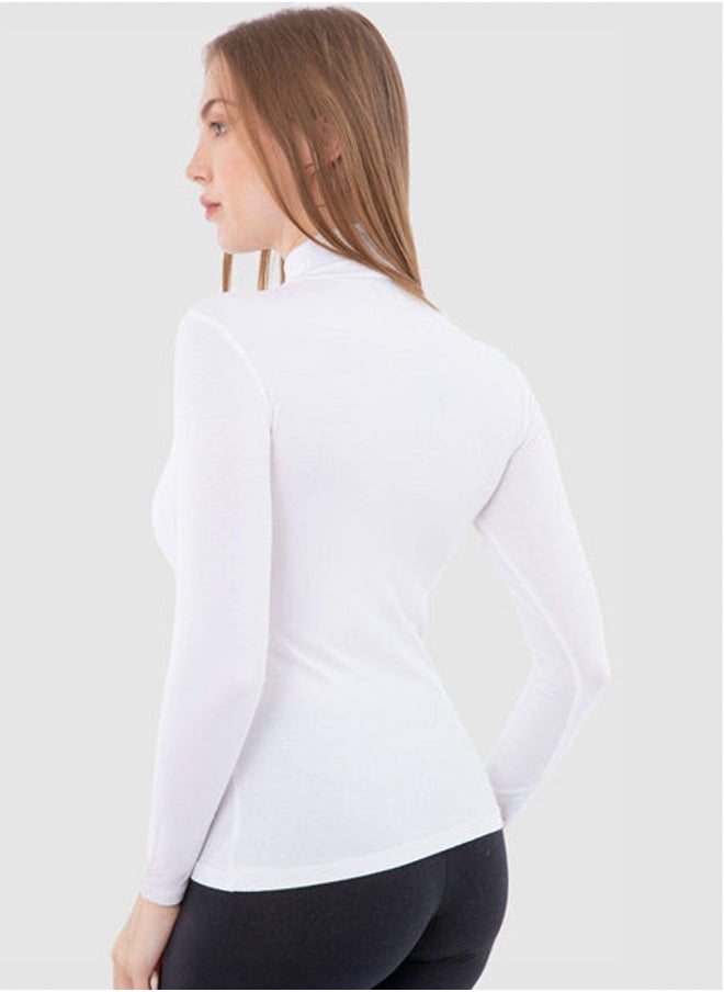 Carina - High Neck Long Sleeve Top - Image 1