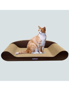 NNC PETS Cat Scratching Board pad or card with Catnip, Cat toy, Simple, High Density, Beautiful Modern Design, Attractive Scratching, Rectangular Sloppy, Cozy Cat Scratching, Large 60 Cm Length  - Image 1