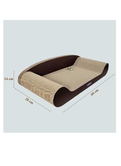 NNC PETS Cat Scratching Board pad or card with Catnip, Cat toy, Simple, High Density, Beautiful Modern Design, Attractive Scratching, Rectangular Sloppy, Cozy Cat Scratching, Large 60 Cm Length  - Image 3