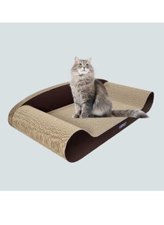 NNC PETS Cat Scratching Board pad or card with Catnip, Cat toy, Simple, High Density, Beautiful Modern Design, Attractive Scratching, Rectangular Sloppy, Cozy Cat Scratching, Large 60 Cm Length  - Image 4