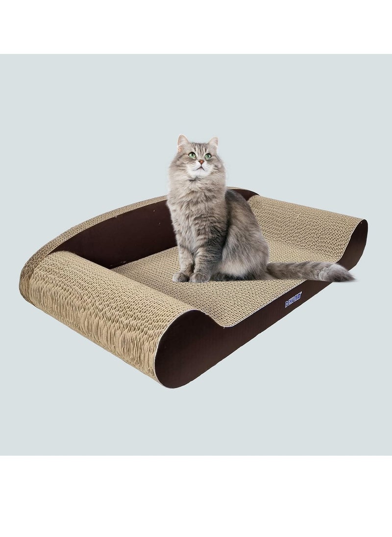 NNC PETS - Cat Scratching Board pad or card with Catnip, Cat toy, Simple, High Density, Beautiful Modern Design, Attractive Scratching, Rectangular Sloppy, Cozy Cat Scratching, Large 60 Cm Length - Image 1
