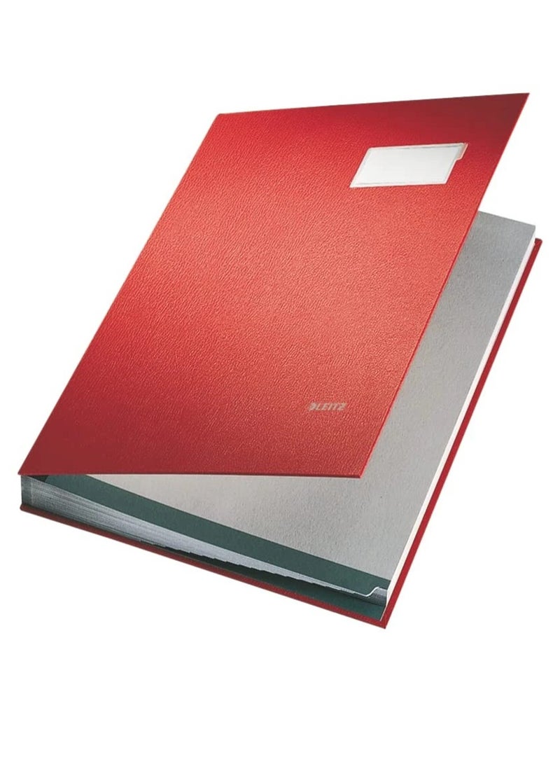 LEITZ كتاب قابل للتوسع بحجم A4 مع 20 قسم باللون الأحمر - Image 1