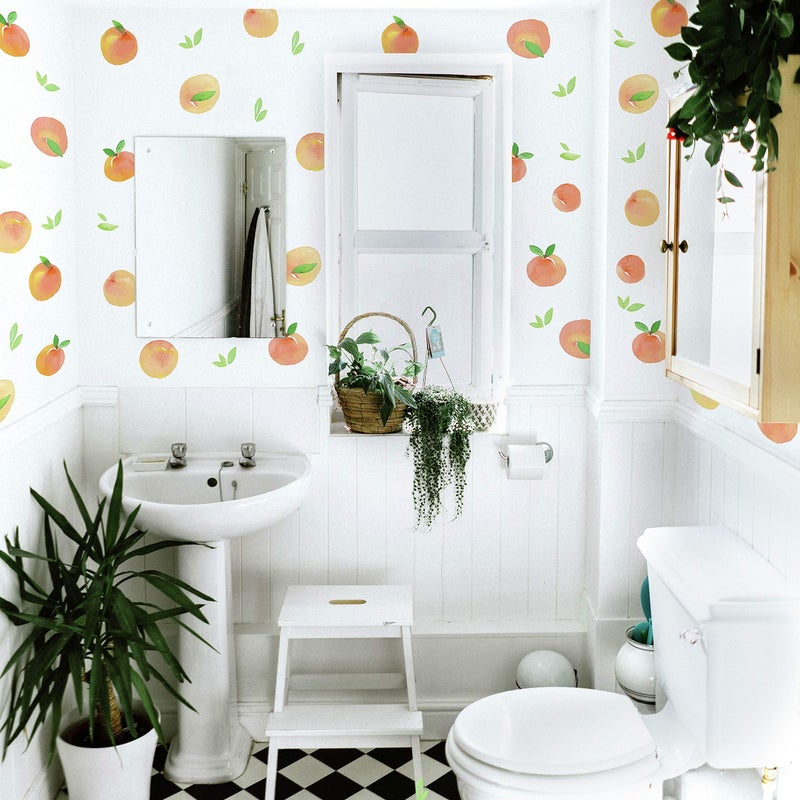 RoomMates RMK4583SCS Sweet Peaches Peel and Stick Wall Decals, Peach, Orange, Yellow, Green - Image 5