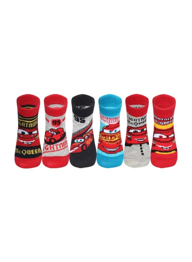Supersox Regular Disney Socks for Babies, Made with Breathable, Anti Odour & Moisture Absorbent Combed Cotton with a Extra Durable Welt, Ideal For All Day Wear (Pack Of 6) - Image 1