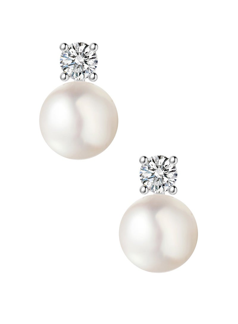 غَيْرُ مَألُوف أقراط لؤلؤ المياه العذبة الطبيعي - Image 1