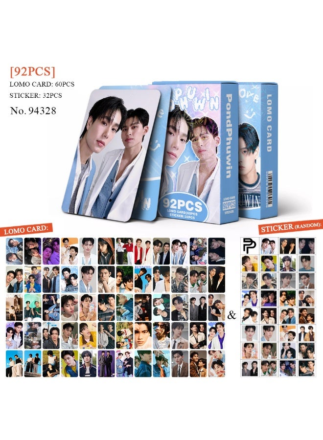 NIBEMINENT 92 Pcs PONDPHUWIN Lomo Cards Card For Fans Collection Gifts - Image 1